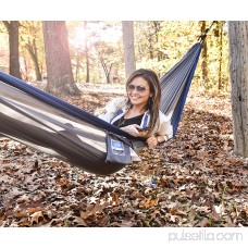 Equip 1-Person Durable Nylon Portable Hammock for Camping, Hiking, Backpacking, Travel, Includes Hanging Kit, Navy/Grey 556740549